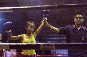 The winner. The girls Muay Thai Boxing was so much fun to watch. They ...