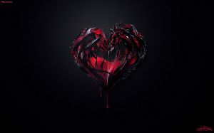 gothic heart love romance valentines wallpaper background