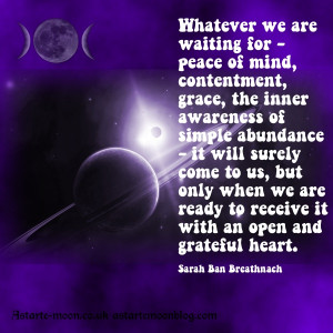 Inner awareness of simple abundance. Sarah Ban Breathnach