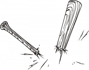 Broken-Bat Clipart