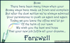 Employee Leaving Farewell Message Verses Poems Quotes Are You Looking ...