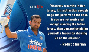 Rohit Sharma gets motivation from wearing the Indian jersey