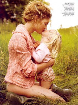 ... Vodianova & her family by Mario Testino for Vogue US November 2008