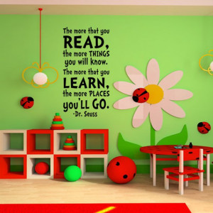 Cute reading area – Dr. Seuss Wall Decal Vinyl Sticker Art Party ...