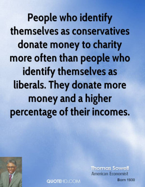 People who identify themselves as conservatives donate money to ...