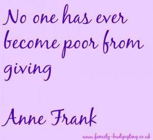 Anne Frank on Giving