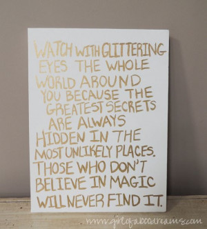 Imitation Gold Foil Quote Print #diy