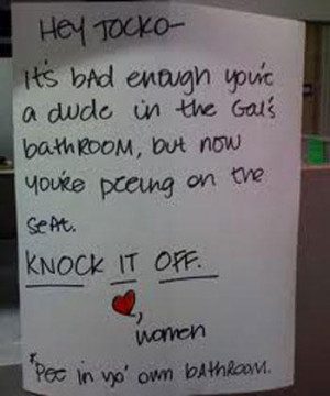 24 Funniest Bathroom Notes