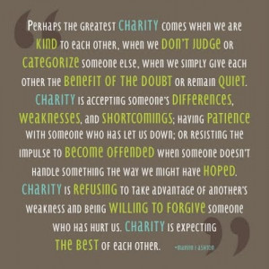Charity / Marvin J Ashton Favorite Quote!
