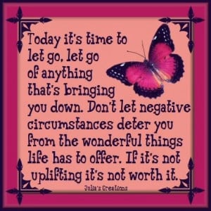 Today it's time to let go ...