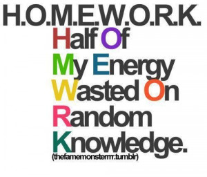 Hate Homework Quotes
