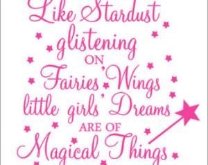 Stardust Vinyl Decal Fairy Quote Wa ll Decal Girls Nursery Bedroom ...