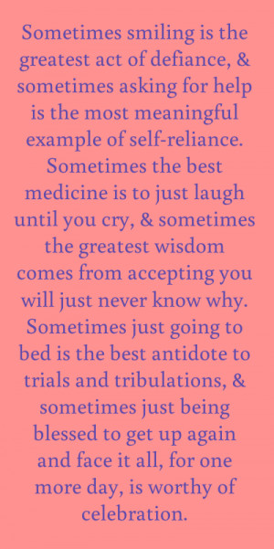Falling down and getting back up.