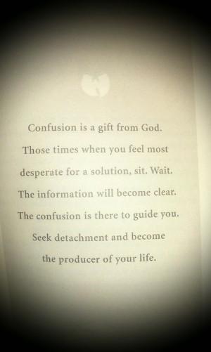 Words of wisdom, from RZA :)