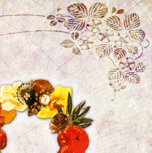 ... quote, italian decor, mixed media collage, flower art - Thumbnail 2