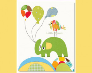 Baby Boy Nursery Prints, Elephant Nursery Prints, Zoo Nursery Prints ...