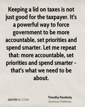 Keeping a lid on taxes is not just good for the taxpayer. It's a ...
