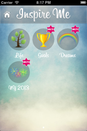 ... the new 'Inspire Me Quotes' app, available now on the Apple App Store