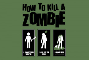 how to kill a zombie funny picture