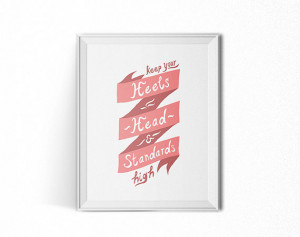 Coco Chanel quote wall art, quote print, inspirational quote art, pink ...
