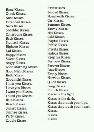 name=different types of kisses}
