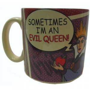 Disney Coffee Cup Mug - Evil Queen and Snow White - Quotes