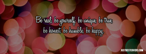 Be Real Be Yourself Facebook Cover Photo