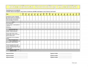 Patient Rounding Template