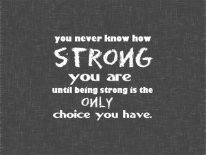 Our personal strength is amazing!