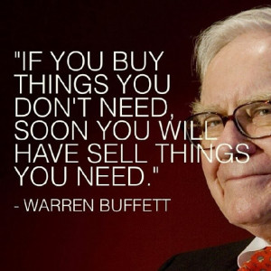 Warren Buffett Quote on buying things