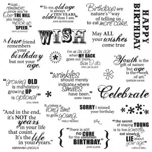 ... 01 005541 themed sets of clear stamps with creative quotes and sayings