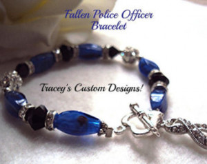 Beautiful FALLEN POLICE OFFICER Mem orial Bracelet - Custom Made ...