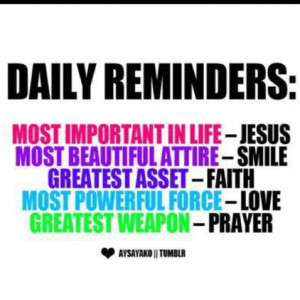 Daily reminders