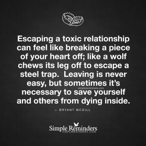 Breaking a piece of your heart off