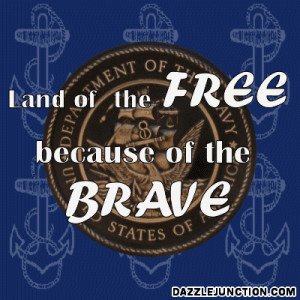Military Free Brave Navy quote