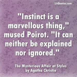 agatha christie quotes | Tags: Agatha Christie , Instinct Quotes , The ...