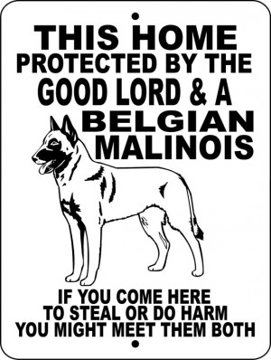 Belgian Malinois Dog Sign 9