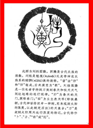 Coat of arms, totem, crest for Liu family 劉