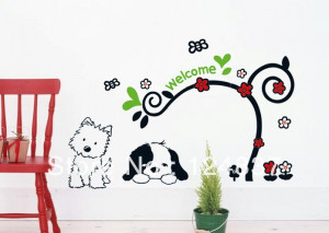 50cm-70cm-cute-font-b-dogs-b-font-stickers-welcome-font-b-quote-b-font ...