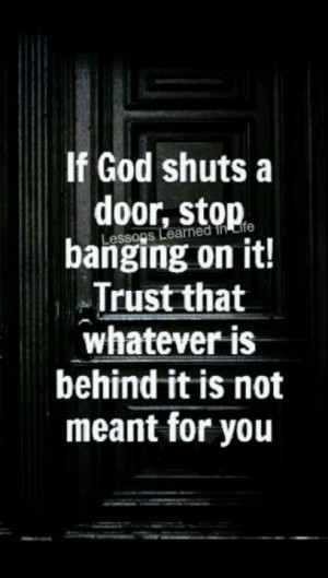 Keep the door shut!