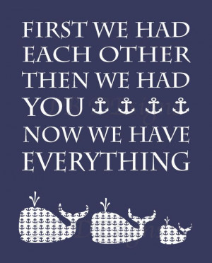anchor nurseries! Navy Blue and White Whale and Anchor Nursery Quote ...