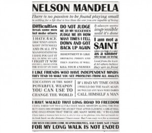 ... Posters - Nelson Mandela Quotes Poster - Dorm Decor For Cheap