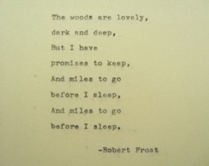 ROBERT FROST Quote Hand Typed Poem Quote Made with Vintage Typewriter ...