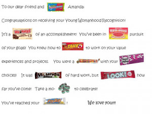 Sweet Accomplishment! Candy Bar Poster