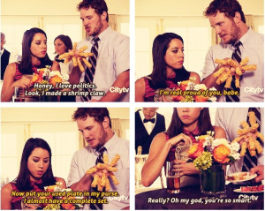 April and Andy making shrimp claws, Parks and Recreation S5