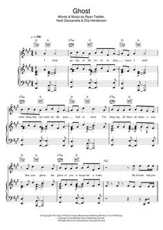 Ella Henderson: Ghost - Piano, Vocal & Guitar (Right-Hand Melody ...