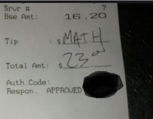 Ridiculous Receipt Fails ... 20+(pics) How your waiter/waitress really ...