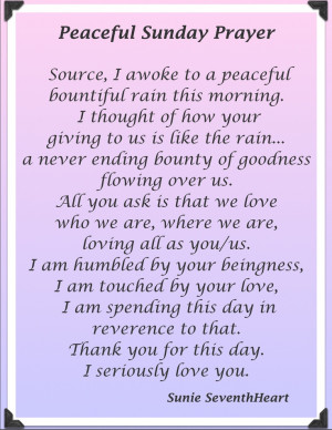 Peaceful Sunday Morning Prayer, 