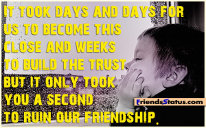 Friendship messages Build the trust