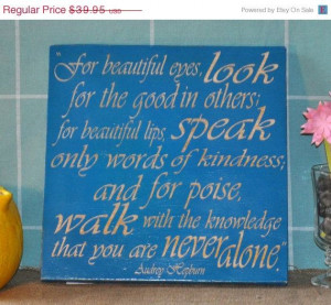 StarSpangled SALE Audrey Hepburn Quote For by everlastingdoodle, $29 ...